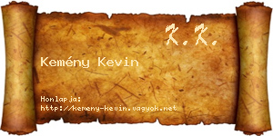 Kemény Kevin névjegykártya