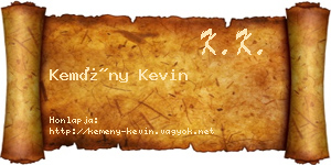 Kemény Kevin névjegykártya